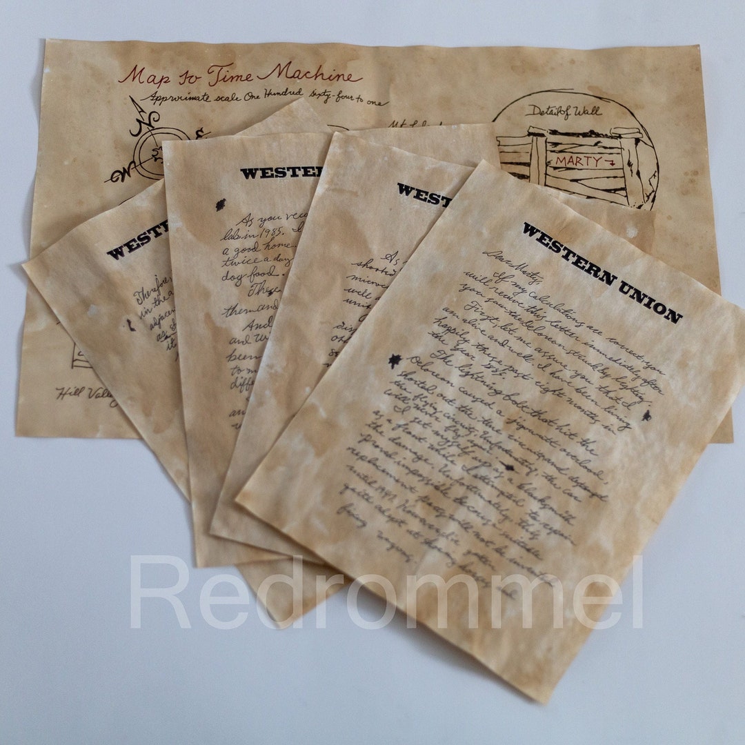 BTTF バック・トゥ・ザ・フューチャー3 小道具、地図付きドクの