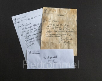 BTTF Back to the Future Prop, Marty's Letter to Doc