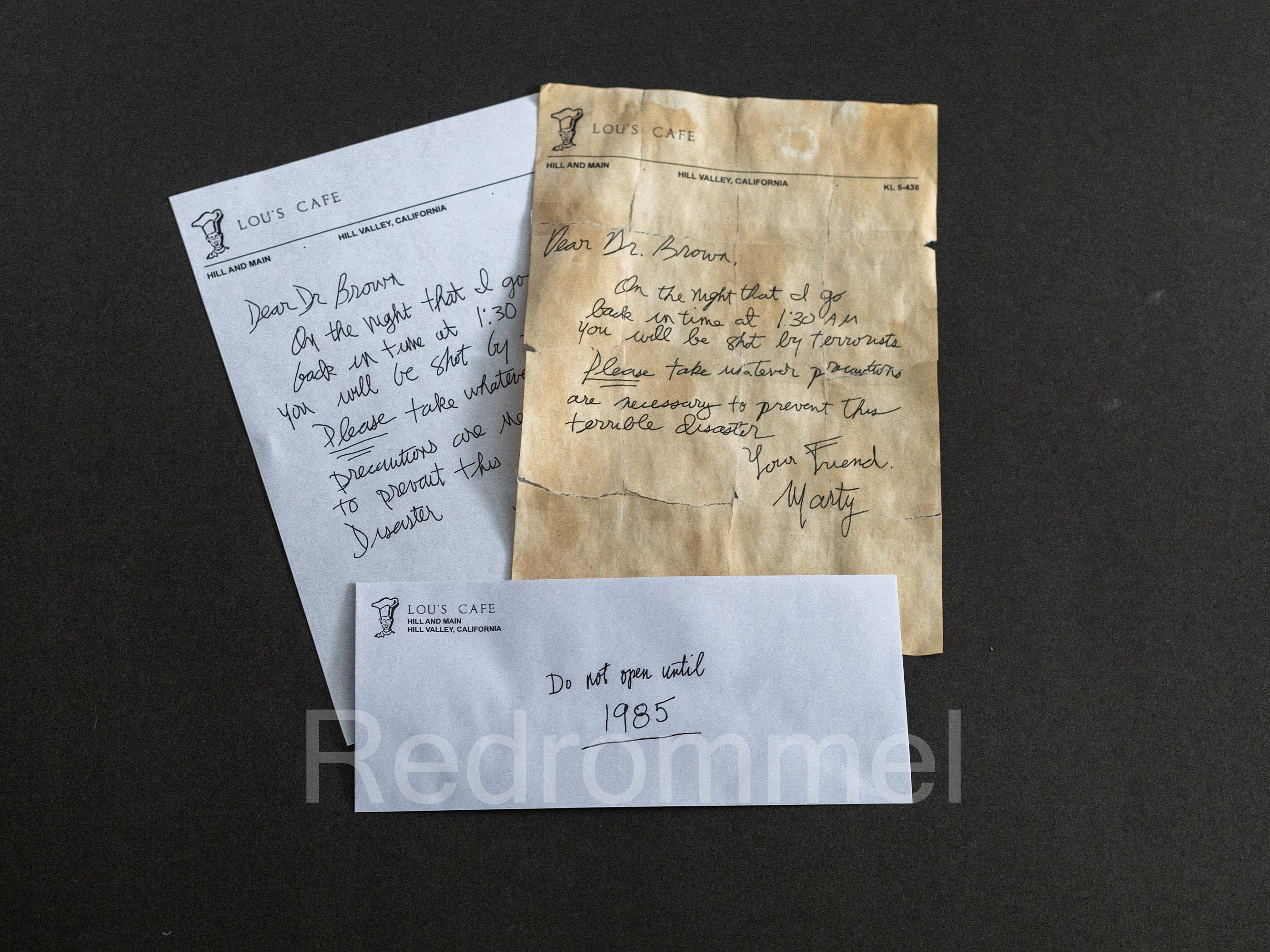 Back To The Future Prop Set Doc's Letter To Marty 1885 BTTF Memorabilia