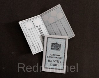 WW2 British National Registration Identity Card ID Reproduction
