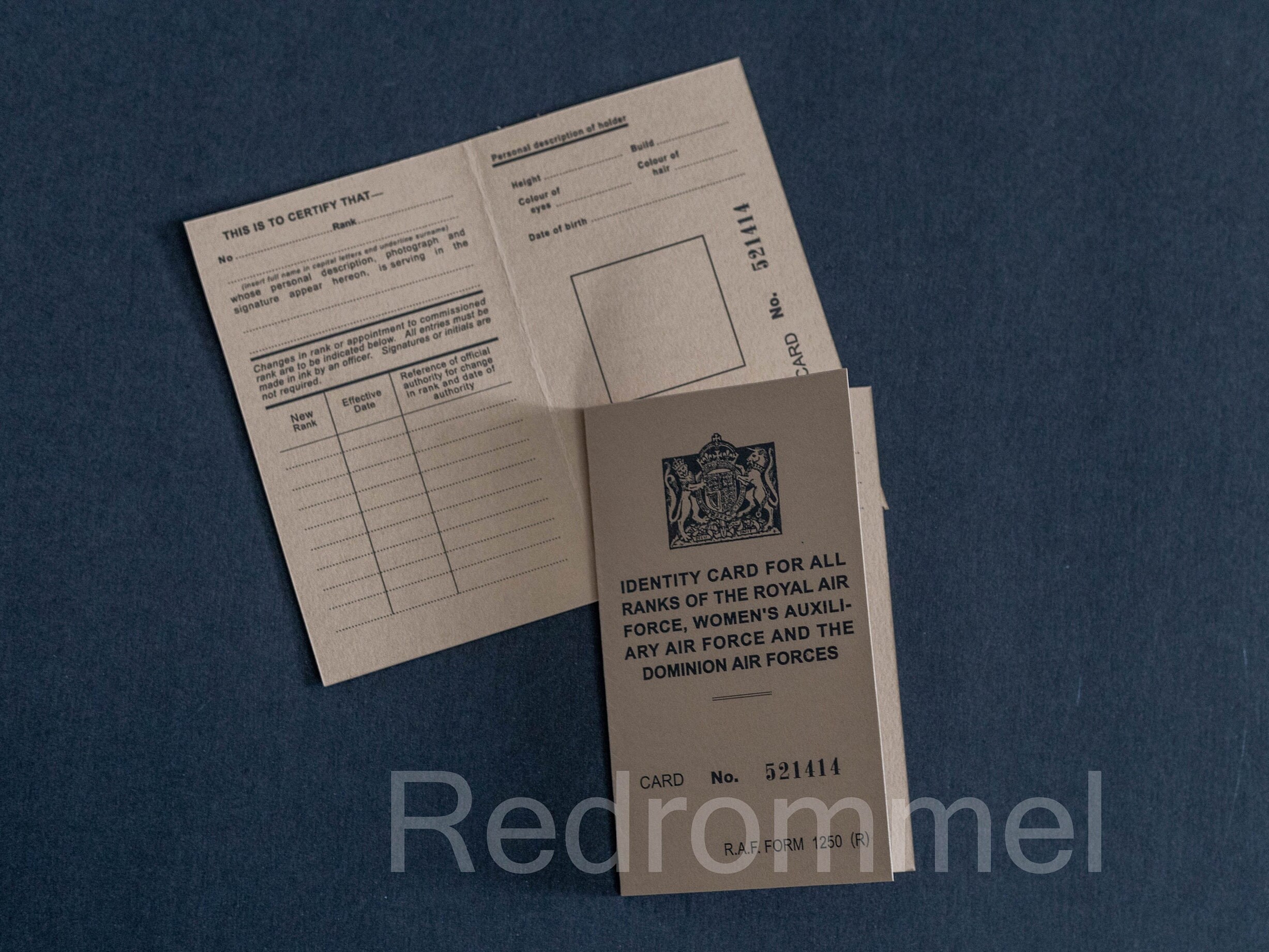 WW2 British RAF ID Card