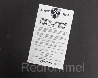 WW2  British Montgomery D-day Letter
