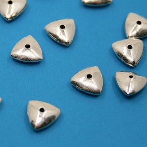 Pewter Beads Small Triangular  12 Beads (4x9 mm)