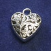 Pewter Large Heart Charm 23 x 8 mm (1 charm)