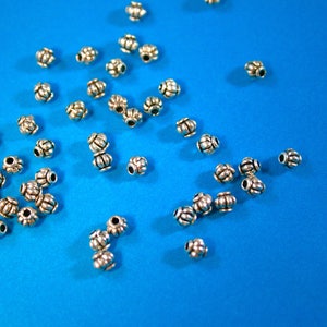 50 Bali Style  Pewter Spacer Beads 4 x 4 mm