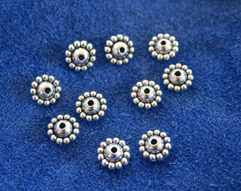 10 Bali Style  Pewter Beads