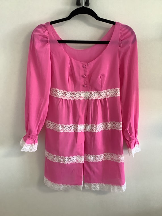 Vintage babydoll top pink Gem