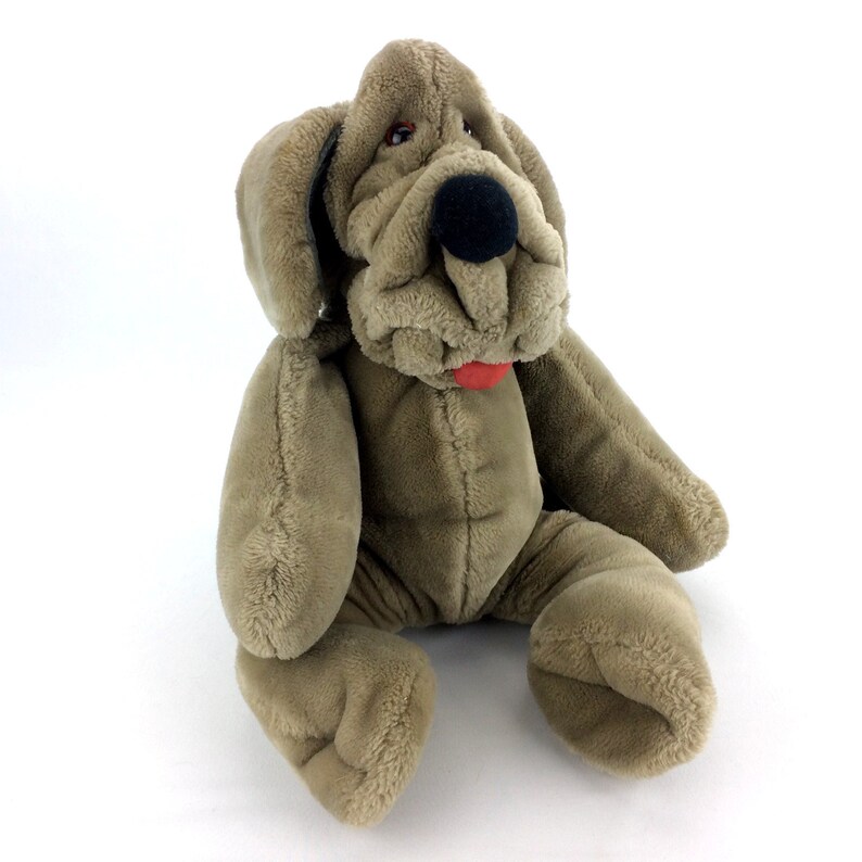wrinkles plush dog