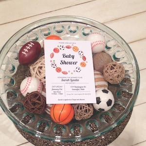 Sports Baby Shower Invite