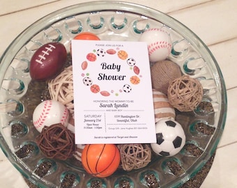 Sports Baby Shower Invite