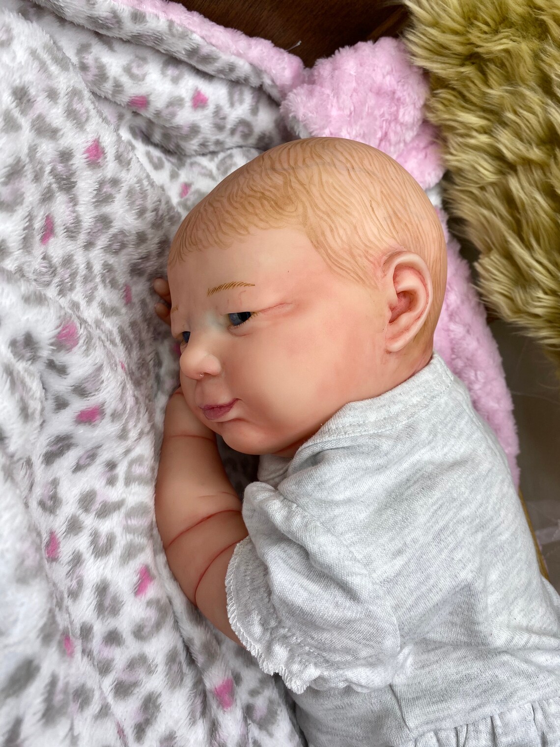 19 Realborn Newborn Baby Reborn Doll Blue Eyes Painted Hair Etsy