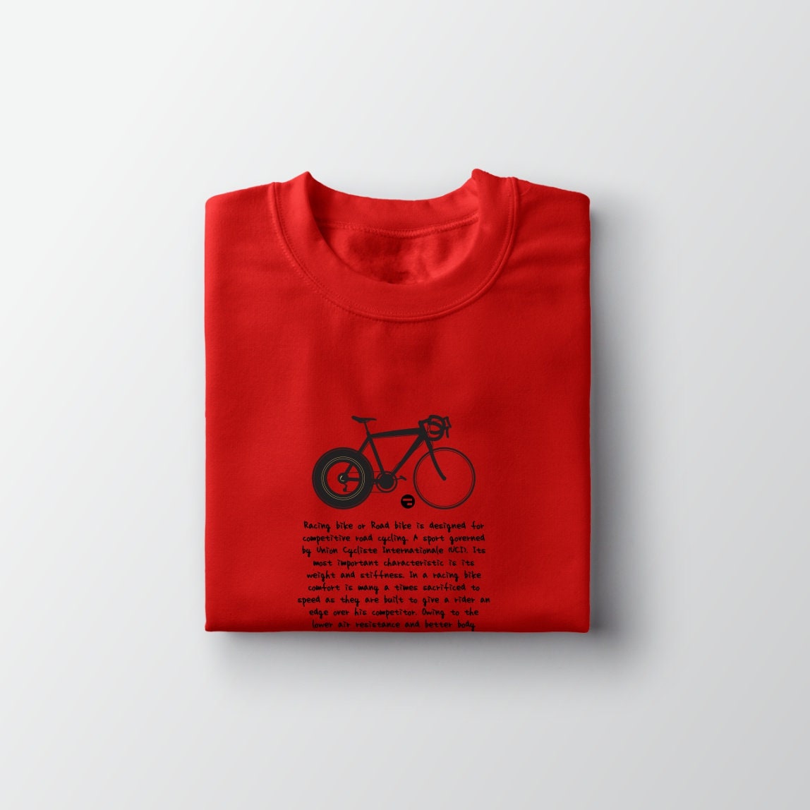 Racing Bike TShirt Cycling Tshirt Red Tshirt Crew Neck Etsy