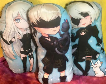 2b, 9s, A2 Peluches de almohada Chibi.