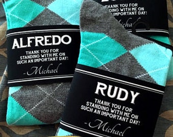 THE ORIGINAL Groomsman Best Man & Usher Gift Socks Label | Etsy