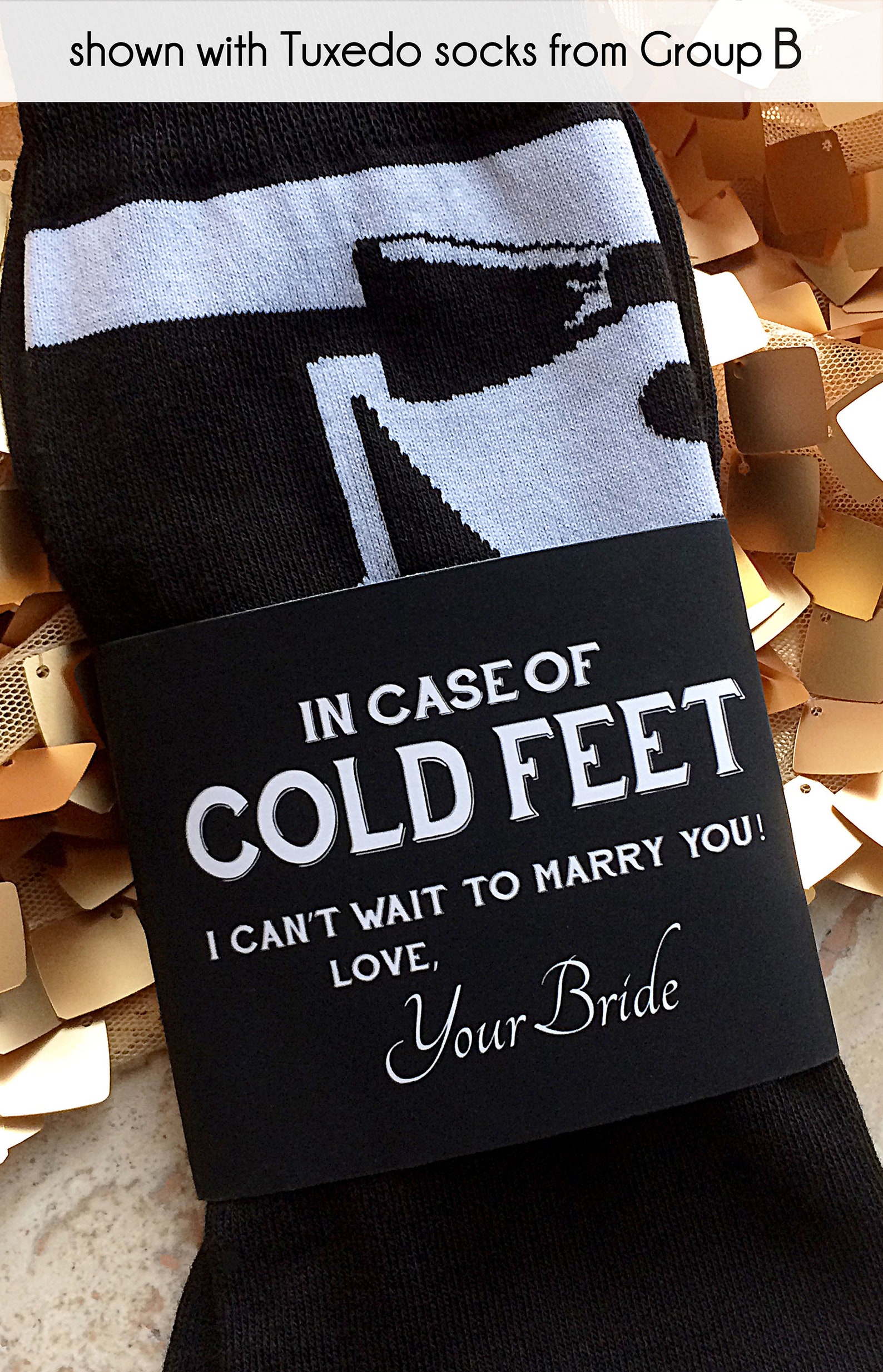 Cold Feet Personalized Bride Gift to Groom // Label and Groom | Etsy