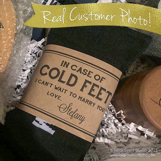 Cold Feet Socks Groom Gift from Bride on Wedding Day ©