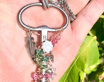 Silver key necklace