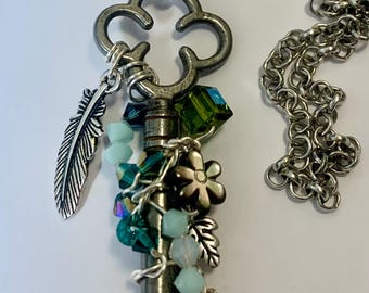 Antique key necklace