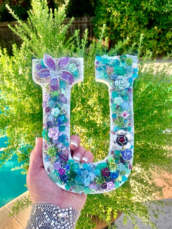 Decorative Letter U, Hawaiian Letter Mosaic - Etsy