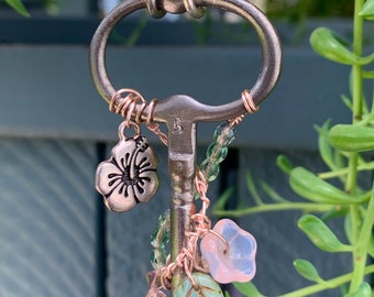 Antique skeleton key necklace