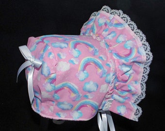 New Handmade Rainbow Sun Bonnet