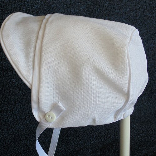 Baby Boy White Linen Hat Etsy