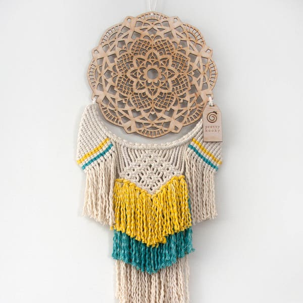 Macrame Mandala Dreamcatcher Wall Hanging