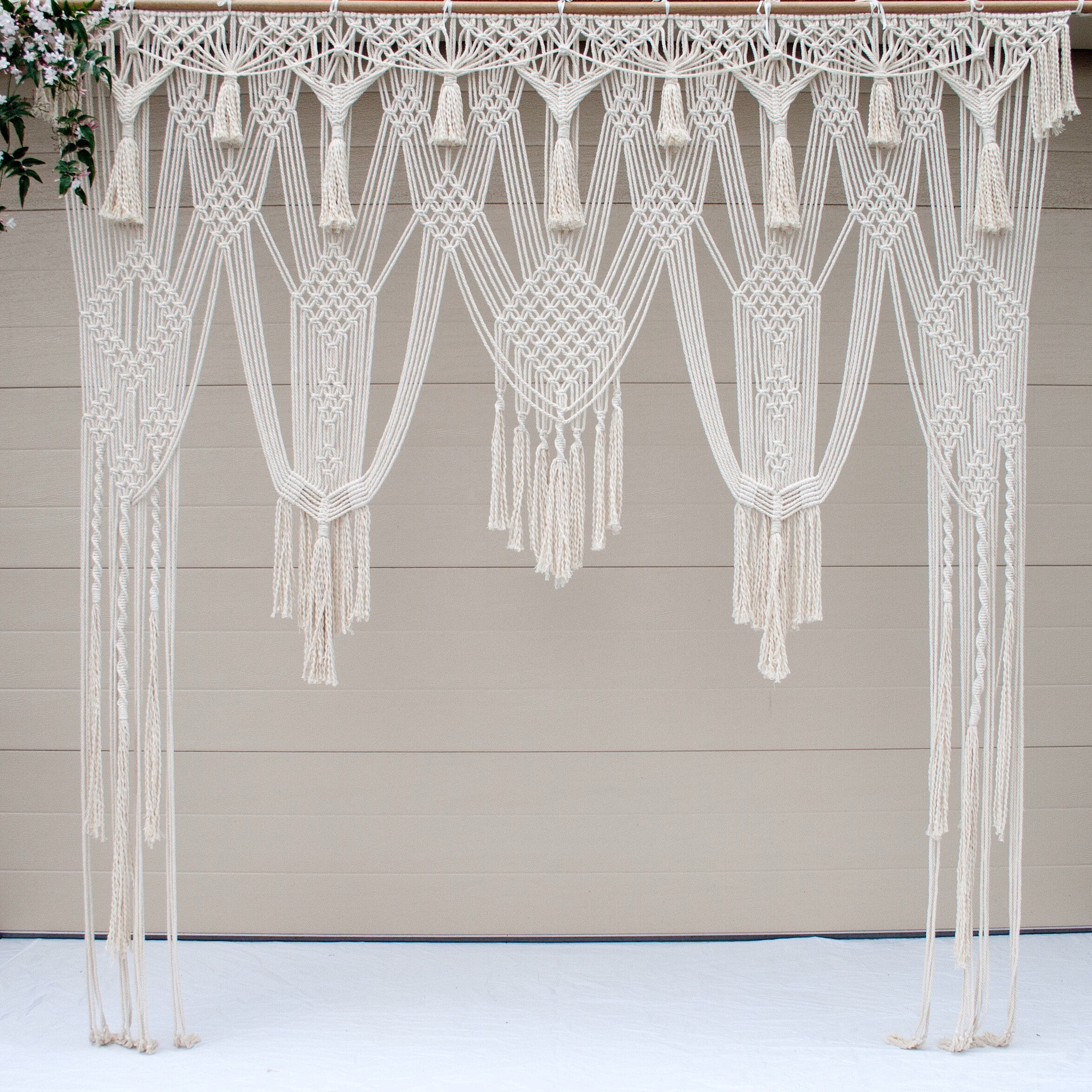Macrame Wedding Backdrop Wall Hanging Window Decor Etsy