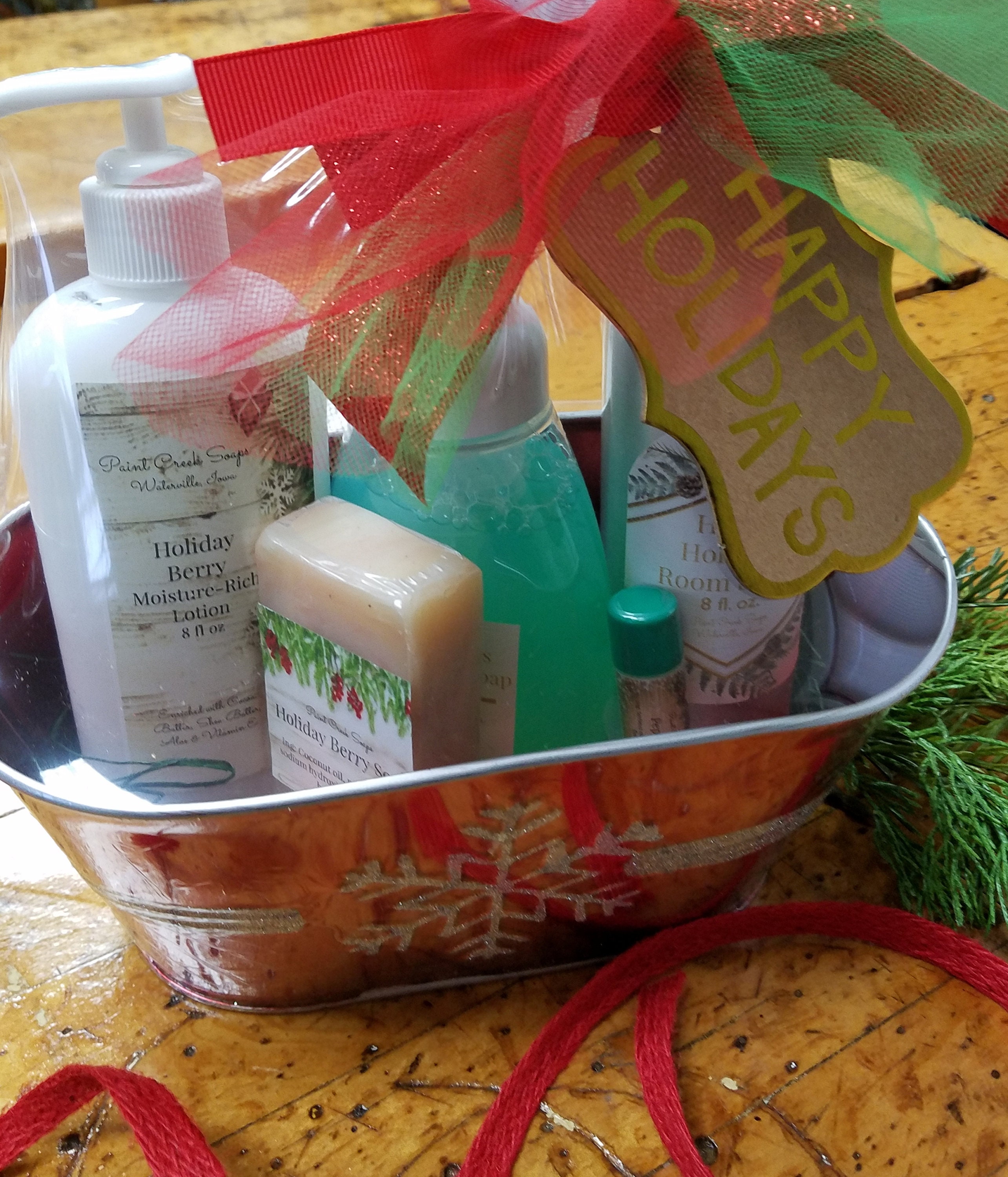 Christmas Scented Bath and Body Gift Basket Gift under 40 Etsy