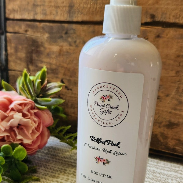 Tickled Pink Lotion |  Pure Seduction Type Fragrance Apple Citrus Floral Scent |  Women's Moisturizing Skincare | Body, Face, Hand Lotion