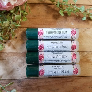 Peppermint Lip Balm | Multi-pack Lip Balm | Peppermint Essential Oil Lip Balm | Natural Lip Balm | Mint Lip Balm | Paint Creek Soaps