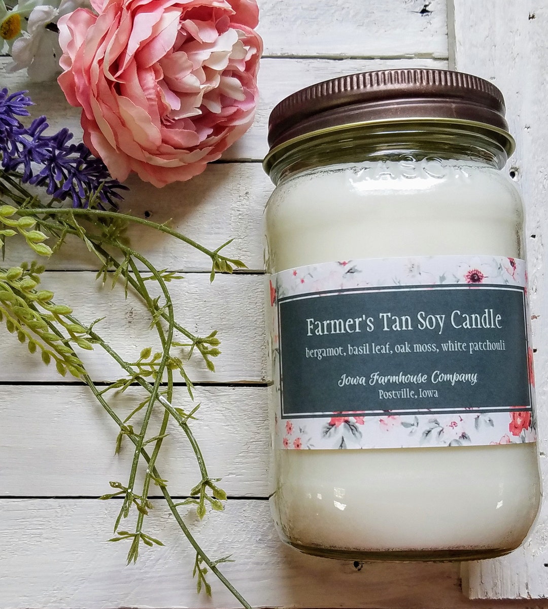 Scented Soy Candles 16 OZ Canning Jar Candle Clean Burning Etsy