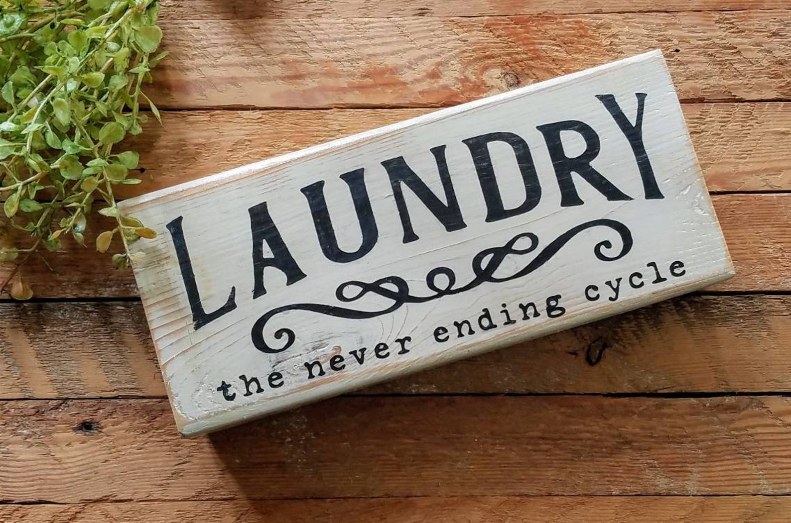 Laundry Sign, Laundry the Never Ending Cycle, Farmhouse Laundry Decor ...