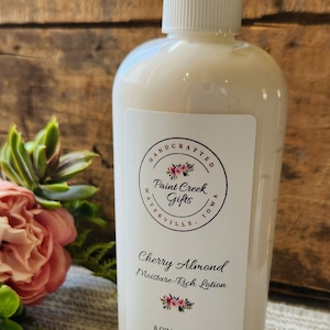 Cherry Almond Lotion | Face Hand Body Lotion | Scented Lotion | Aloe Lotion | Moisturizing Lotion | Paint Creek Lotion