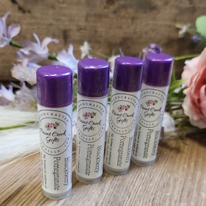 Blackberry Pomegranate Lip Balm | Multi-pack Lip Balm | Natural Lip Balm | Flavored Lip Balm | Moisturizing Balm | Paint Creek Soaps