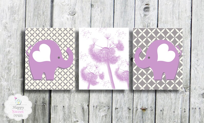 pink and grey elephant nursery