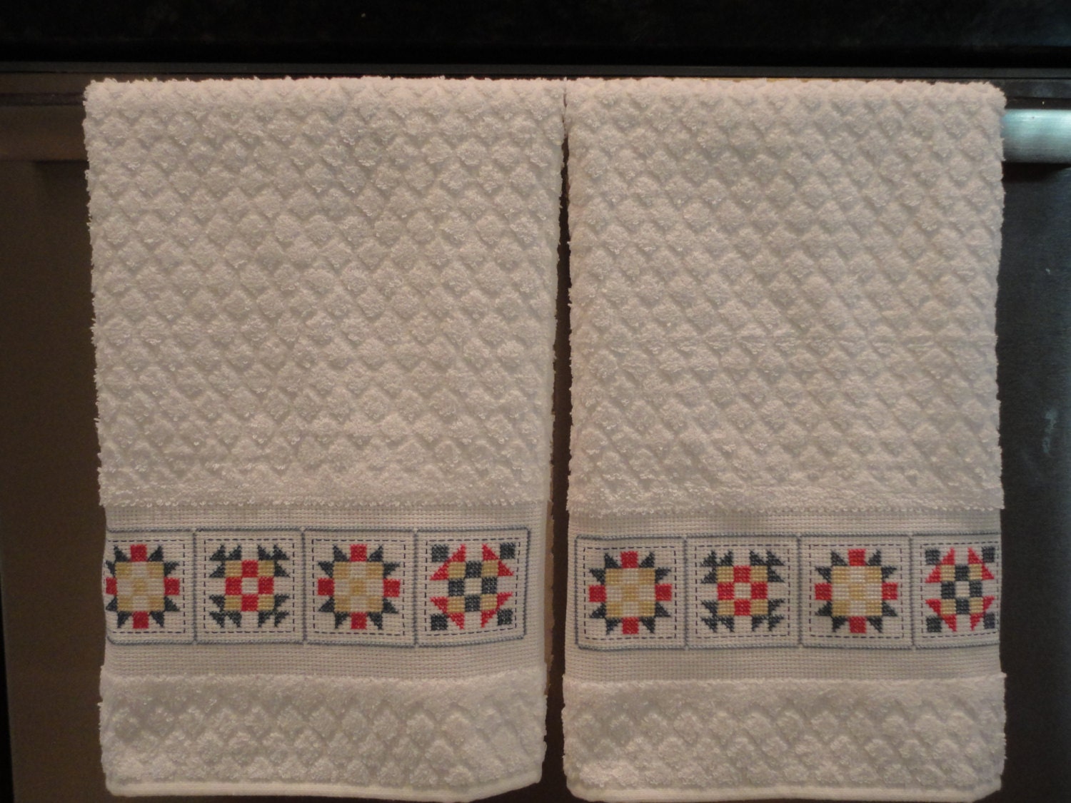 Cross Stitch Hand Towels Kitchen DecorTea TowelsSet of Etsy