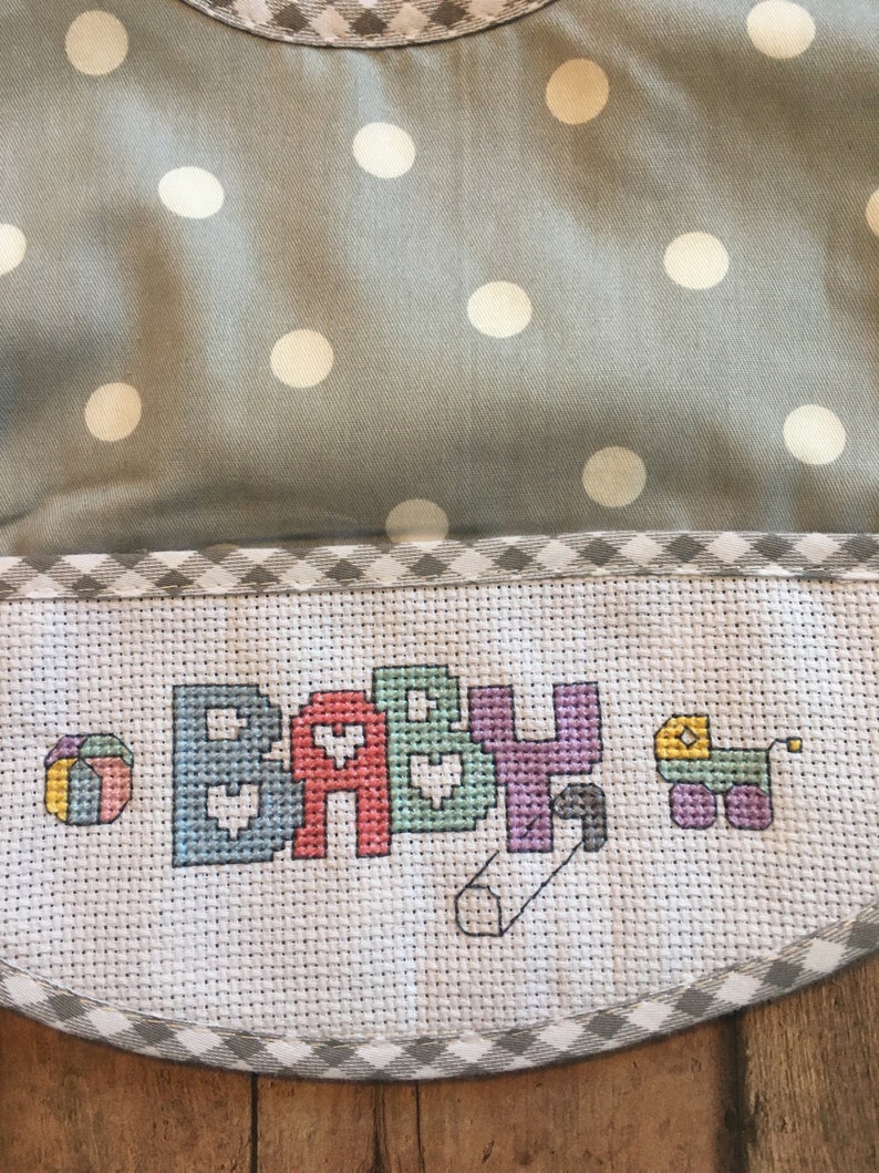 Cross Stitch Baby Bibnewborn Baby Burb Bib Charles Craft Etsy