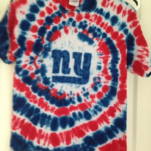 Kids NY Giants Hand Made Tie Dyed Shirt