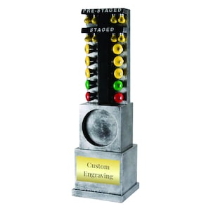 Drag Race Trophy with Custom Engraving - Personalized Car Racing Award - Street or Strip Winner Plaque - Race Day Gift