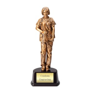 Custom Nurse Trophy - Engraved Award for Nursing Achievement, Recognition, and Appreciation - Perfect Gift for Nurses and Healthcare Heroes