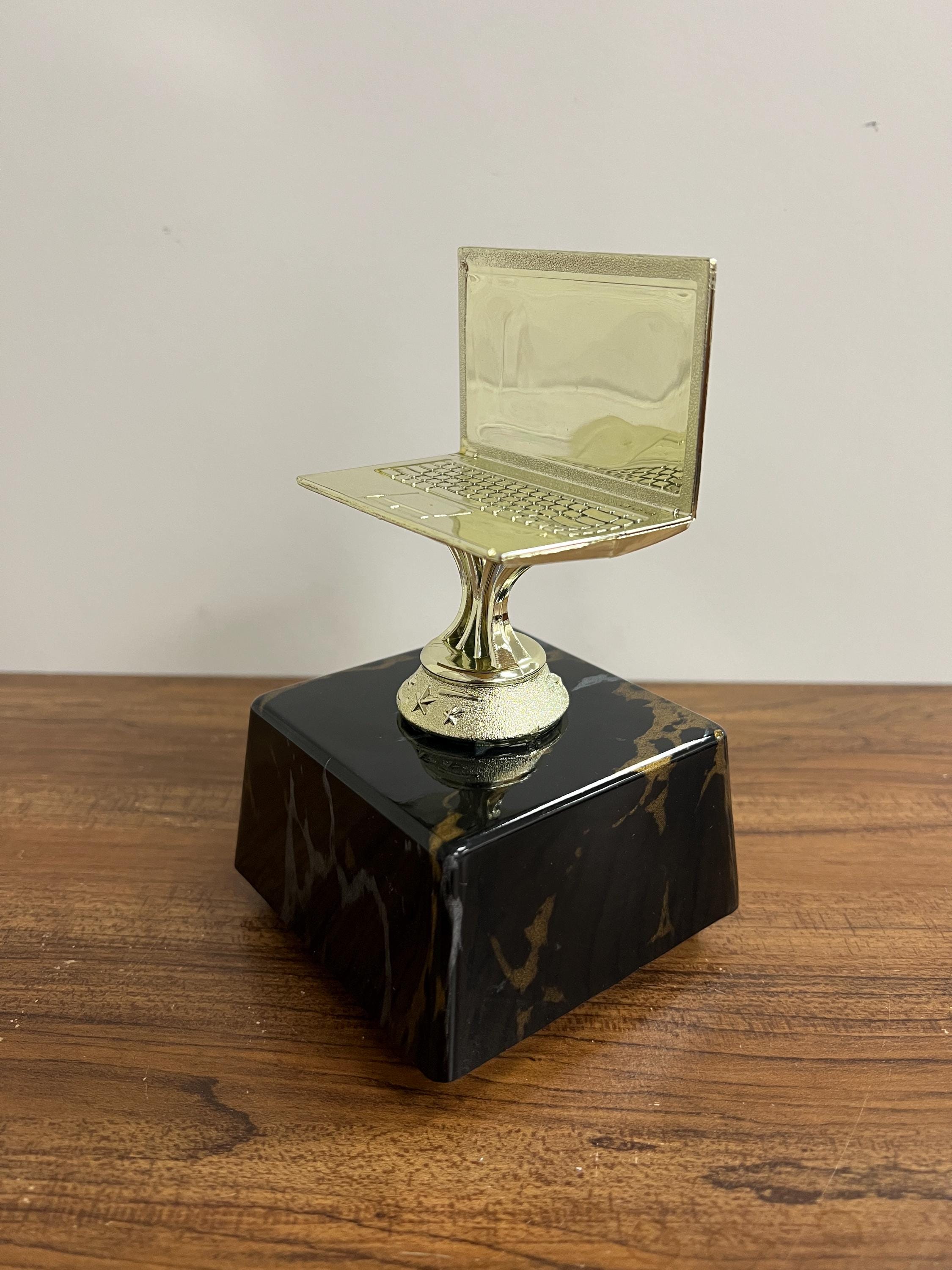 Custom Engraved Laptop Trophy: Tech Champion Award - Etsy