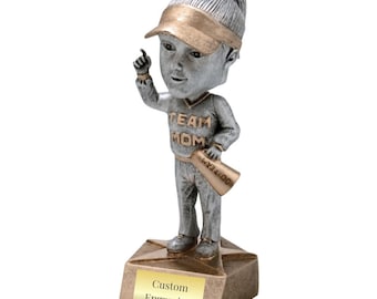 Custom Team Mom Bobblehead Trophy: Personalized Sports Gift