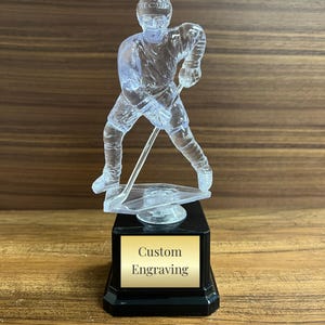 Custom Ice Hockey MVP Trophy – Player Figurine on Base, Perfect for Hockey Awards, Team Gifts, or Celebrating Your Most Valuable Player