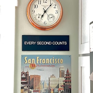 Every Second Counts Sign | As Seen on The Bear FX | The Bear Memorabilia | The Bear Replica | Motivational Sign | Inspirational Quote
