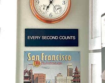 Every Second Counts Sign | As Seen on The Bear FX | The Bear Memorabilia | The Bear Replica | Motivational Sign | Inspirational Quote