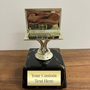 Custom Laptop Trophy with Engraving | Tech Coding or Gamer Award | Perfect for Competitions, Office Achievements, & Gaming Events&quot;
