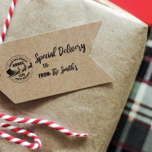 Christmas Gift Stamp, Christmas Gift Packaging, Christmas Stamp, Christmas Tag Stamp, Christmas To From Stamp, Special Delivery Stamp
