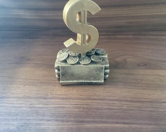 Custom Engraved Dollar Sign Trophy – 6" Business Award