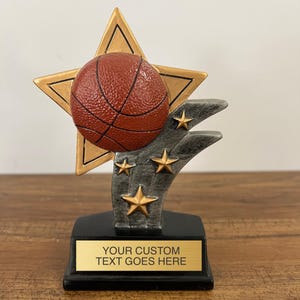 Basketball Stars Trophy - Custom Engraved Award for Champions | Perfect for MVPs, Teams & Coaches | Celebrate Excellence on the Court!